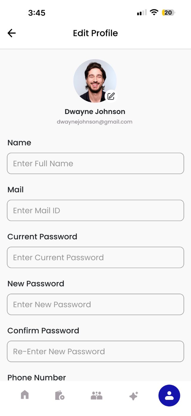 EduFusion — Edit profile