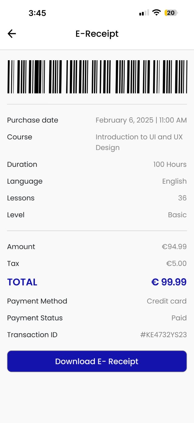 EduFusion — E-receipt