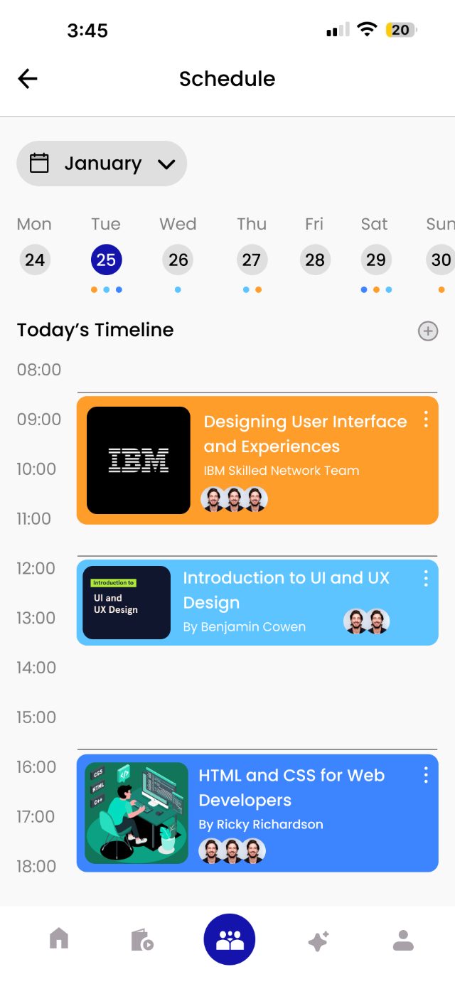 EduFusion — Schedule