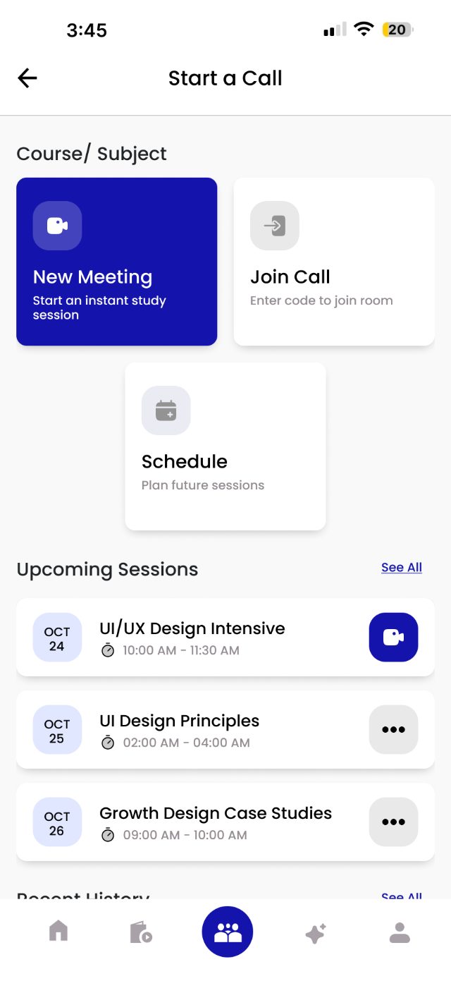 EduFusion — Start a call