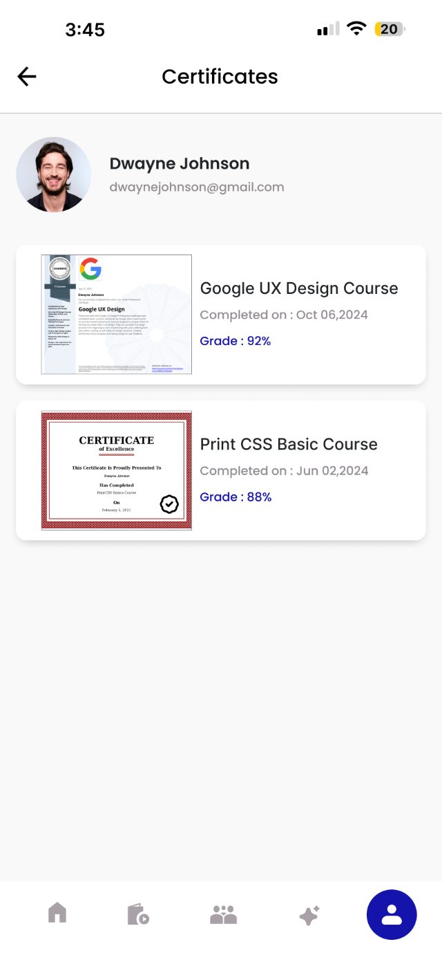 EduFusion — Certificates