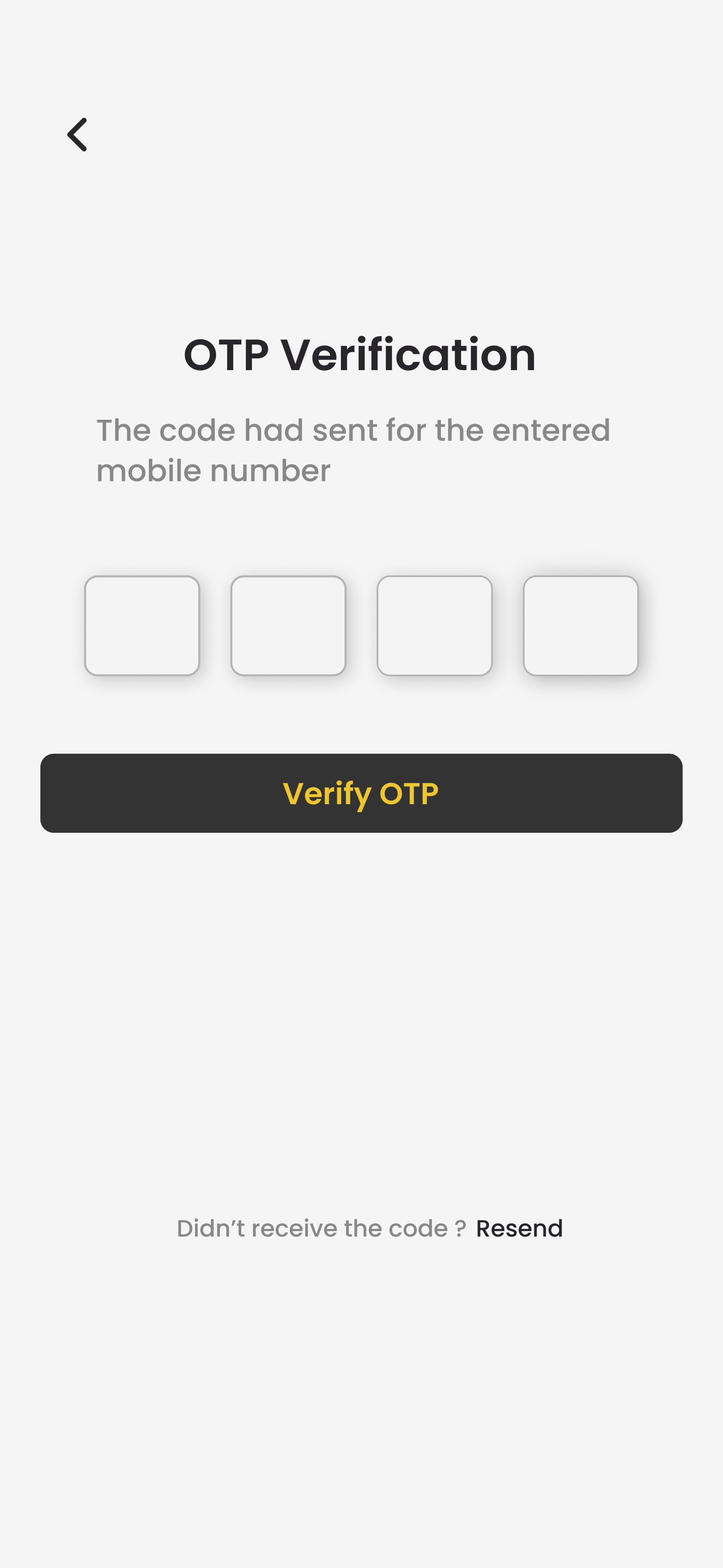 GadgetGo OTP verification screen