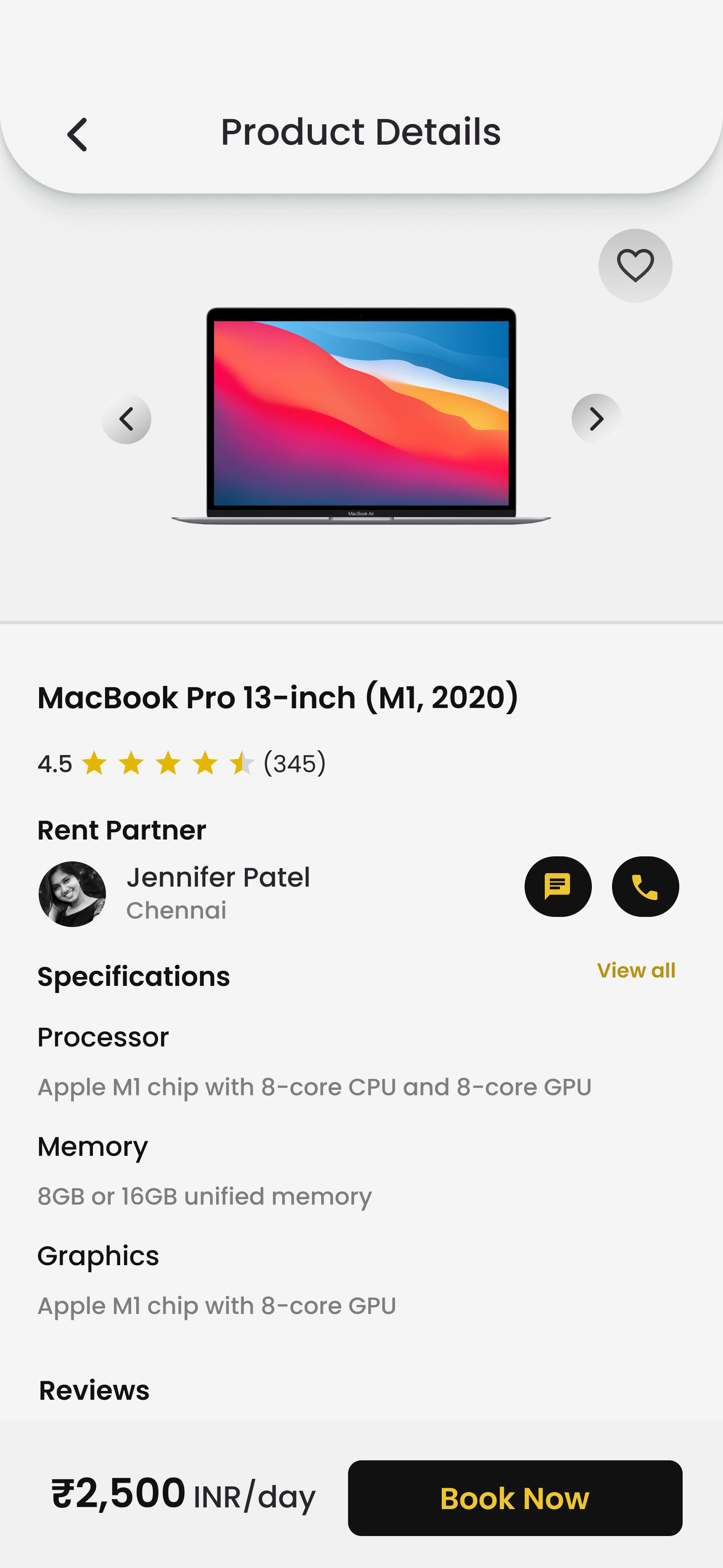 GadgetGo Product details screen