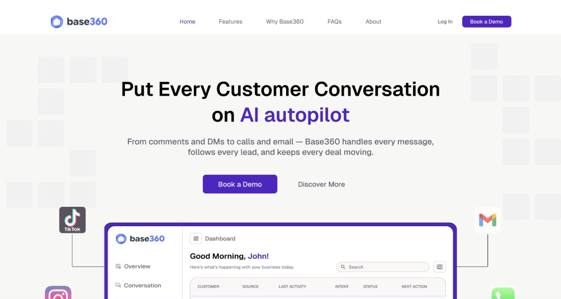 Base 360 landing page