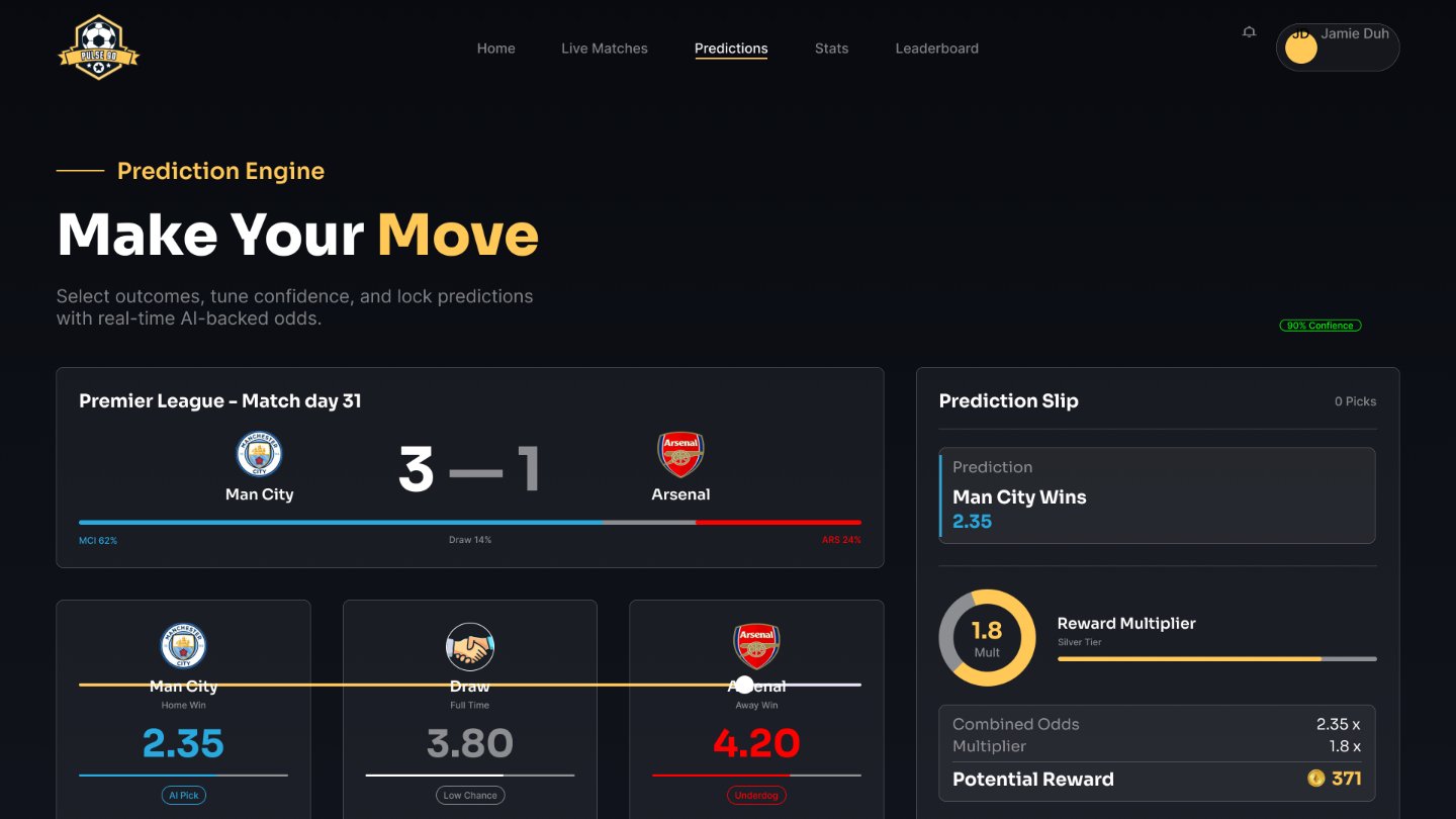 Pulse 90 prediction slip with reward multiplier