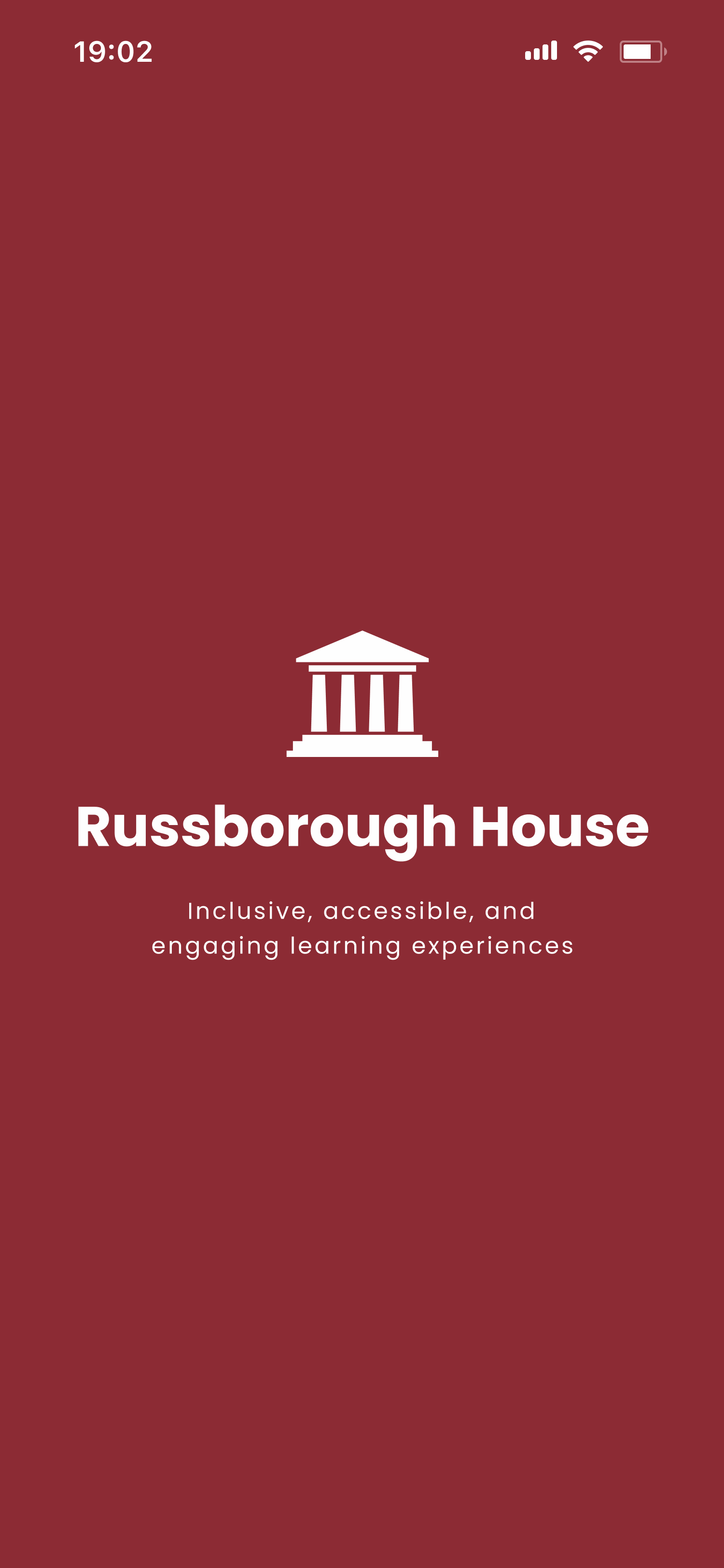 Russborough Launch screen
